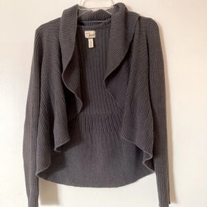 Bass Gray Knit Cardigan